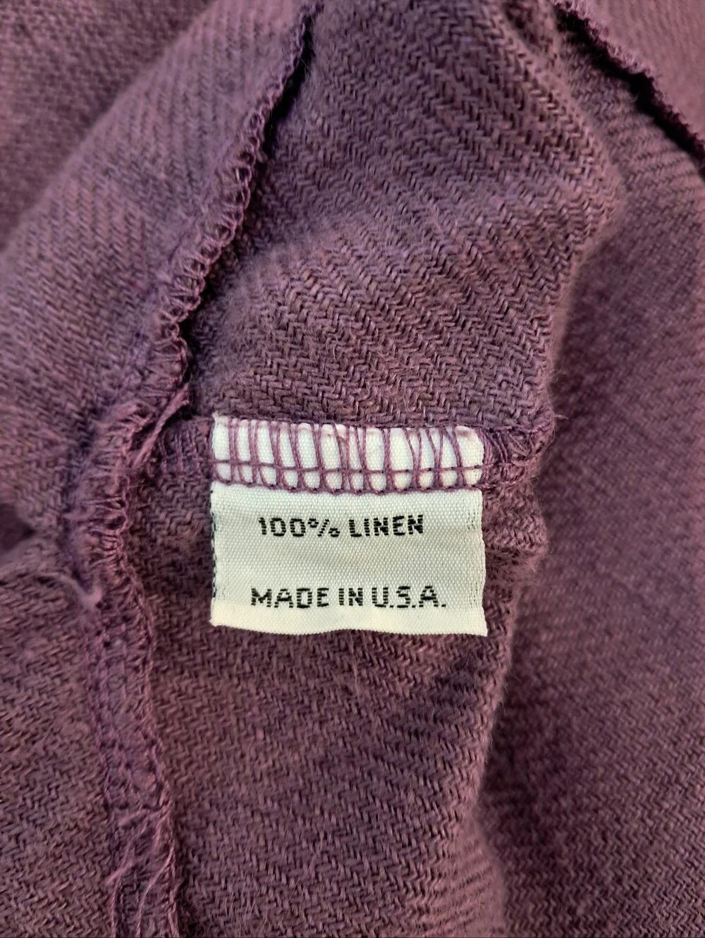 Bryn Walker Linen Tunic Lagenlook Oversized Coastal Purple Size Large - Picture 10 of 10